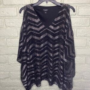Fitz & Floyd Black Sequin Top
